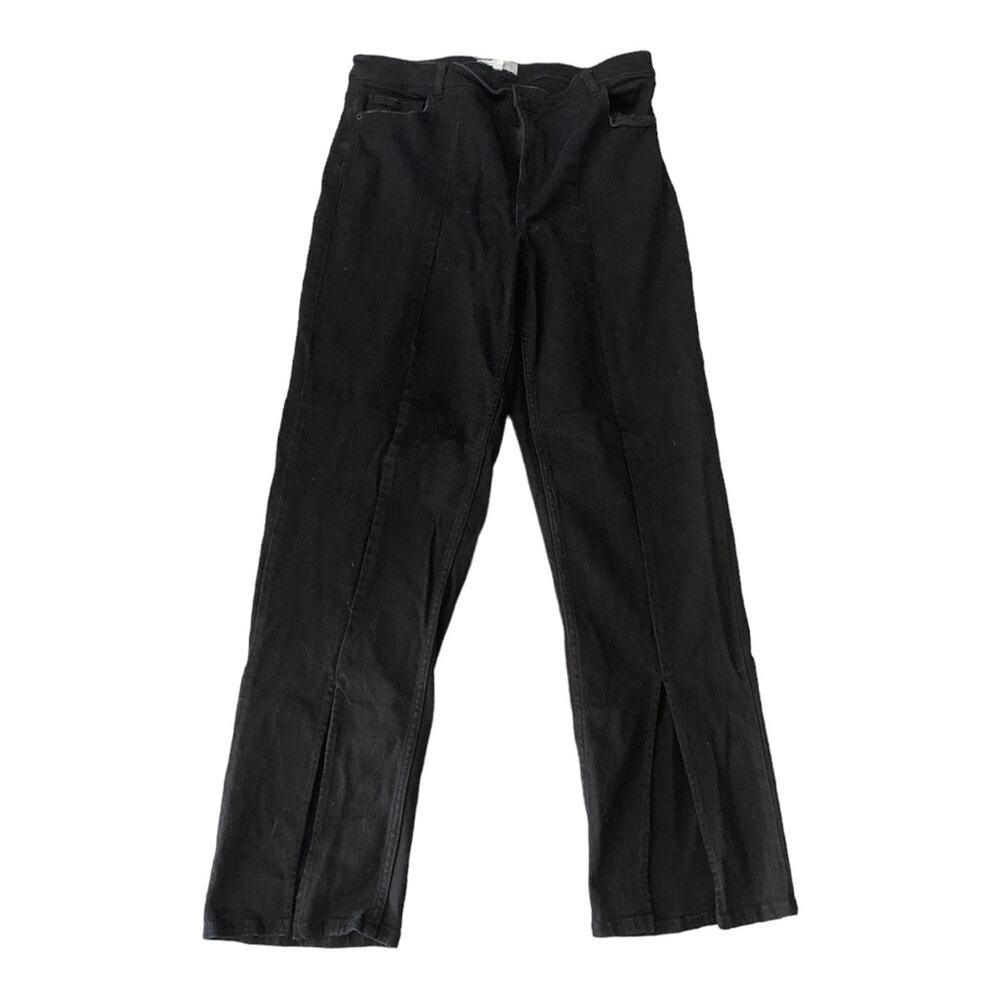Eloquii womens 14 black denim jeans split leg - Picture 2 of 15